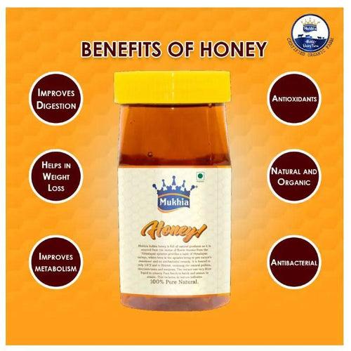 Mukhia organic A2 cow ghee + Mukhwas Roasted Alsi + Free Honey Stick