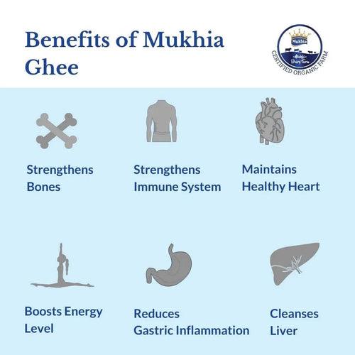 Mukhia Organic A2 Cow Ghee 250ml