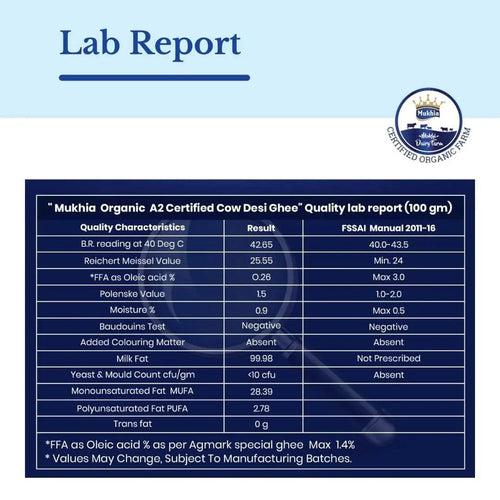 Mukhia Organic A2 Cow Ghee 250ml