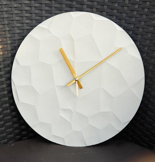 White 12" Textured Clock