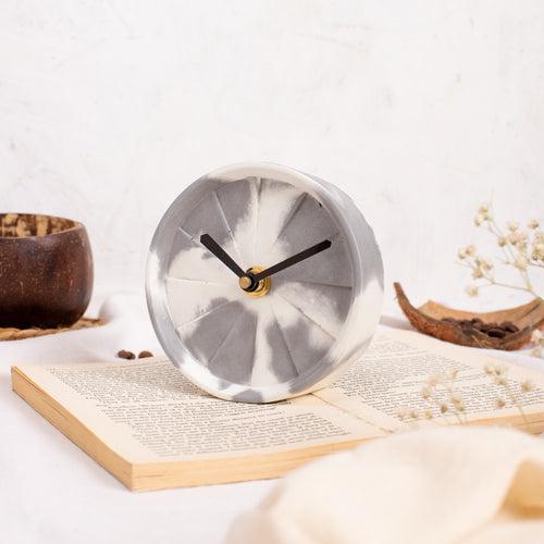 Table Clock - Elevate White&Grey