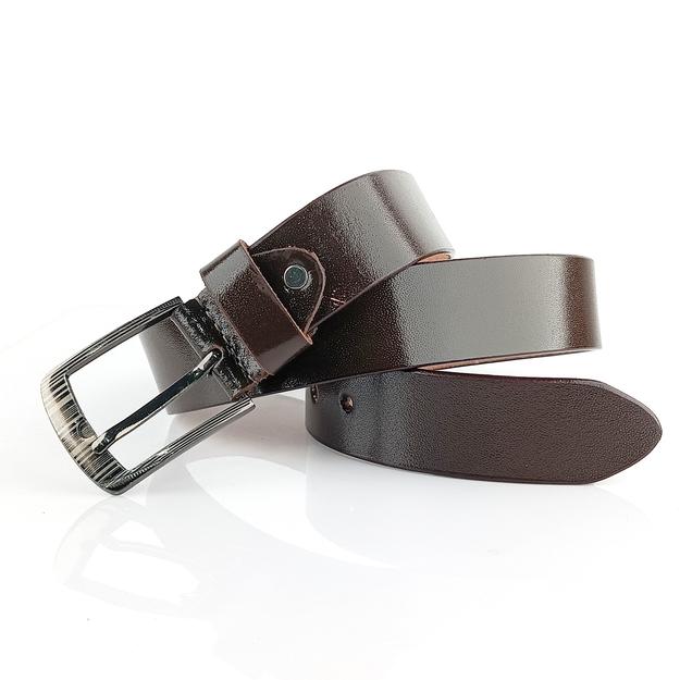 Ficuster Men Dark Brown Genuine Leather Belt