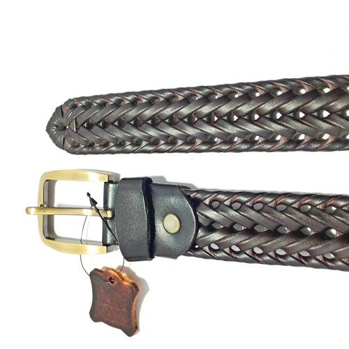 Ficuster Men Dark Brown Genuine Leather Belt