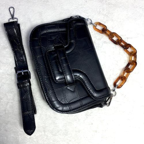 Ficuster Black Sling Bag