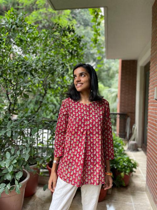 Guldasta Handblock Printed Kurti (colours available)