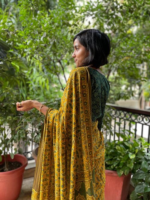 Razia Ajrakh Mul Cotton Sarees