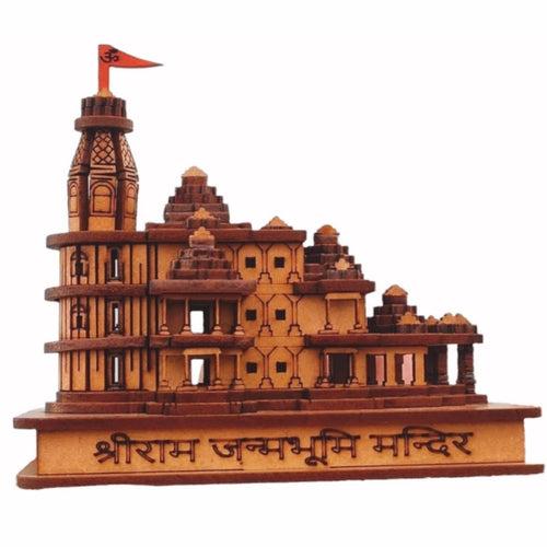 Handmade Wooden Shri Ram mandir Ayodhya 3D Wood Tempal for Home Decoration, Office, and Gift ! Full Polished Shri Ram Janmbhoomi Temple 3D Model Ideal