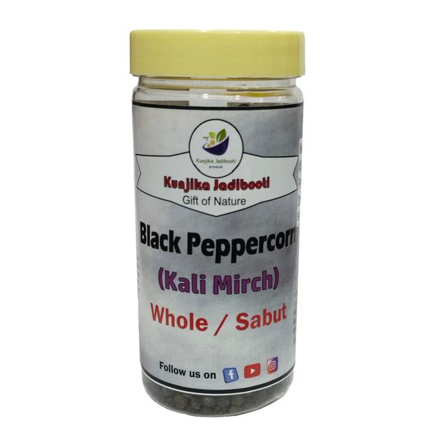 Kunjika Jadibooti Black Peppercorn (Kali Mirch) | Black Pepper No artificial colors or preservatives Whole for Cooking, Seasoning & Finishing | Indian Spices & Masala