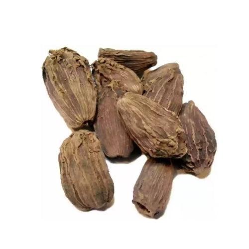 Kunjika Jadibooti Black Cardamom / Badi Elaichi Sabut / Moti Kali Elaichi Whole for Cooking, Seasoning & Finishing | Indian Spices & Masala - 100 gm