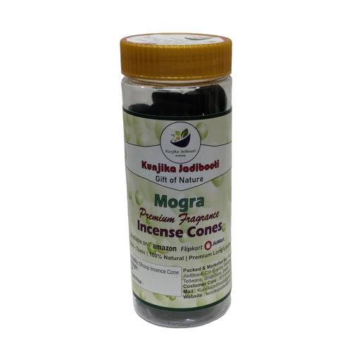 Kunjika Jadibooti Premium Scented Incense Dhoop /Cone | No Charcoal No Bamboo | for Pooja, Rituals & Special Occasions, Dhoop Batti Mogra Fragrance - 100 Gms