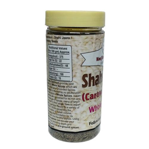 Kunjika Jadibooti Whole Shahi Jeera - Shahjeera - Caraway Seeds - Black Cumin - Siha Jira - Jeera Kala - Carum Carvi | Indian Spices & Masala - 100 gm