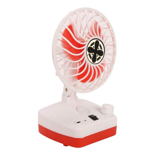 Rechargeable Table Fan With Led Light