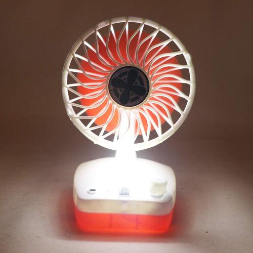 Portable Rechargeable Fan with Reading Lamp - 2-in-1 High-Speed 5-Inch Table Fan for Home, Kitchen, and Small Spaces