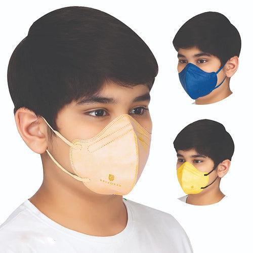 FFP2 Self Sanitizing Respirator Face Mask Ear Loop, Beige.