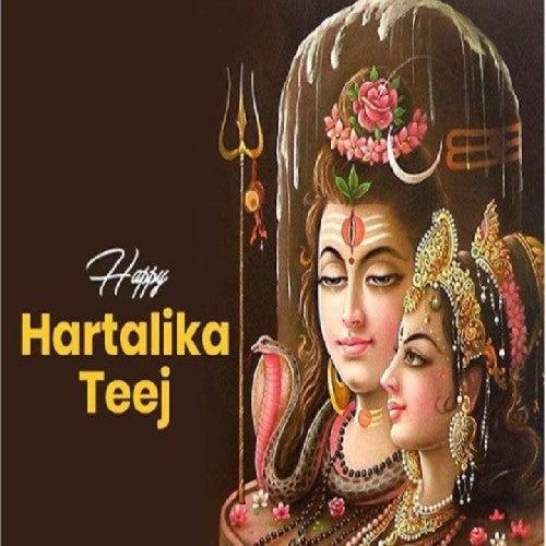 Hartalika Teej Katha Book In Hindi Aarti Sahit + Gold Plated Shri Yantra Energized