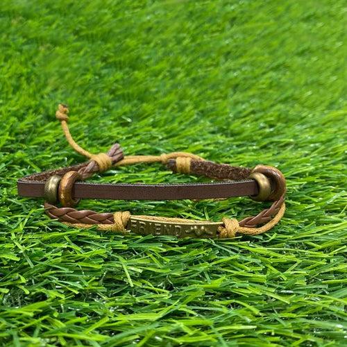Handmade Friendship Band Leather Strap Beautiful Unisex Best Gifting, Express your Friendship  - FRD03