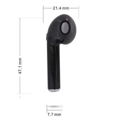 I7 Black Single Bluetooth In Ear Wireless Earphones With Mic