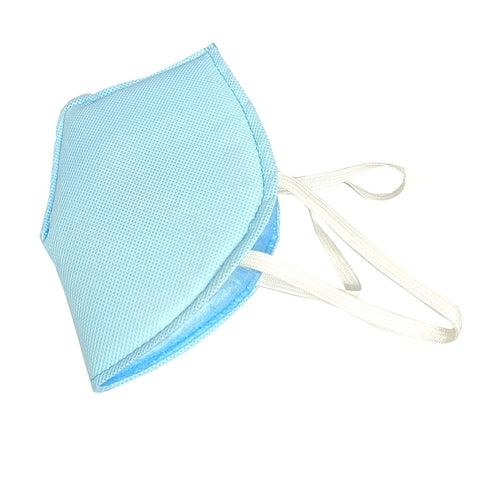 High filtration 4 ply Reusable Wellness Mask with PU foam Three Layer Dust Pollution Washable Mask with Breathing valve (Blue) - 5 pcs