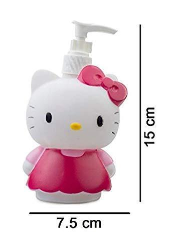Hello Kitty Cartoon Shaped Soap Dispenser Bottle Multicolour (Pack of 1)