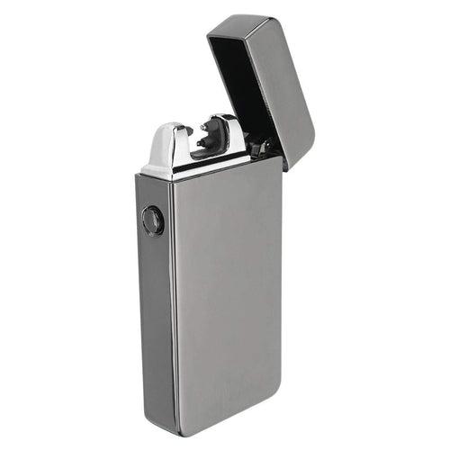 Electric Arc Plasma Sensor Lighter Square Shape with LED Indicator Flameless Windproof Lighter USB Rechargeable for Fire/Cigar/Cigarette/Camping