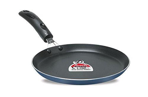 Induction Base Non-Stick Aluminium Flat Tawa, 250mm, Multicolour