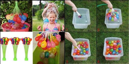 Holi Water Balloons Auto Fill & Automatic Tie for Playing Holi for Kids Boys and Girls, Multicolor (Pack of 111 pcs) Magic Water Balloon