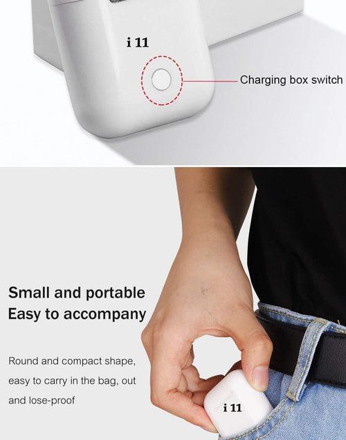 i11S TWS 5.0 Wireless Bluetooth Headphone Earphone earpods, Airpod style with Mic for iOS & Android Bluetooth