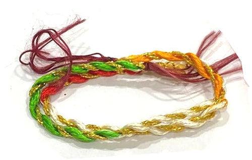 Handmade Peacock Style Rakhi Raksha bandhan Rakhi & Silk Thread - Beautiful Rakhi RK17