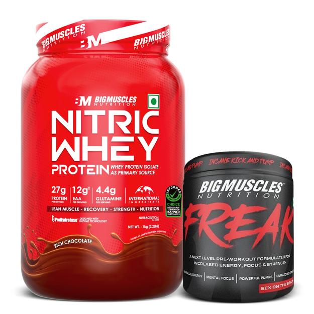 Nitric Whey Chocolate (1kg) + FREAK (SOB) (15 serving)