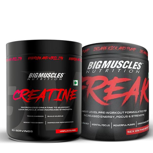 Creatine (UNFLAVOURED) (250gm) + Freak (SOB) (15serving)