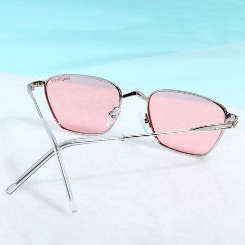 Andreas Silver Pink Edition Trapezoid Sunglasses