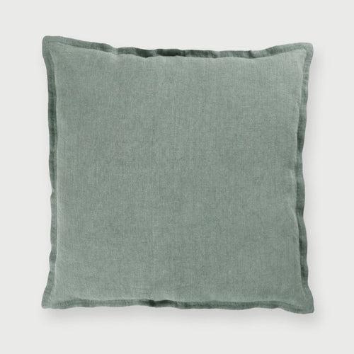 Herringbone Duck Egg Linen Cushion Cover