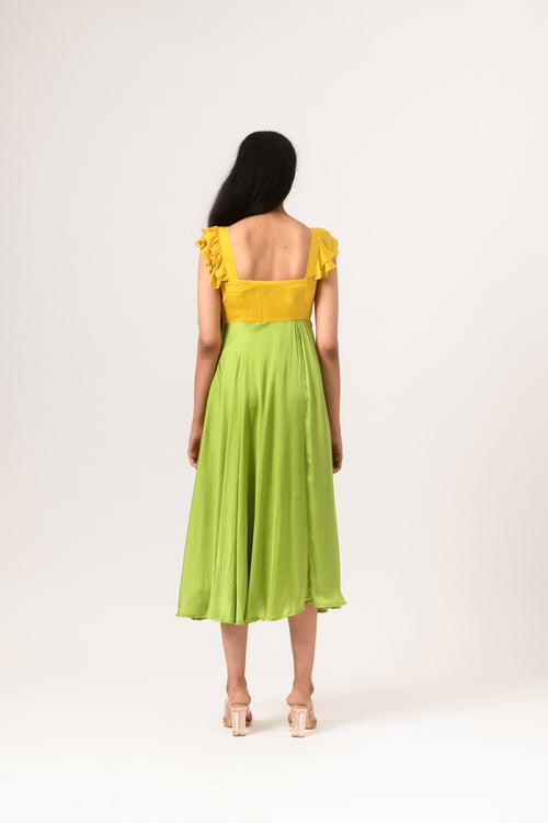 Yellow-Green Umbrella Dress