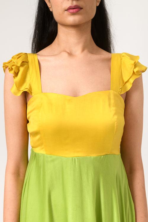 Yellow-Green Umbrella Dress