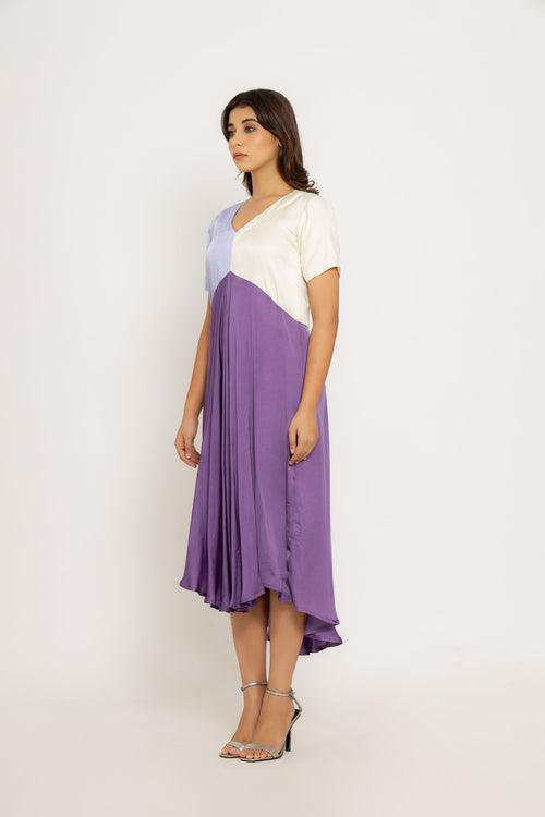 Purple-Lilac Midi Dress