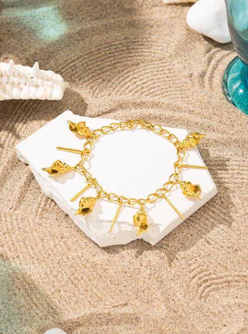 Conch Shell Charm Bracelet