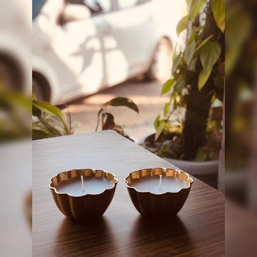 Metal Diya / Tlight Holder Set of 2