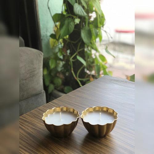 Metal Diya / Tlight Holder Set of 2