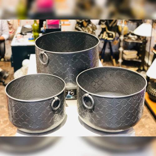 Metal Planters | Set of 3