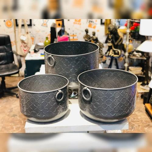 Metal Planters | Set of 3