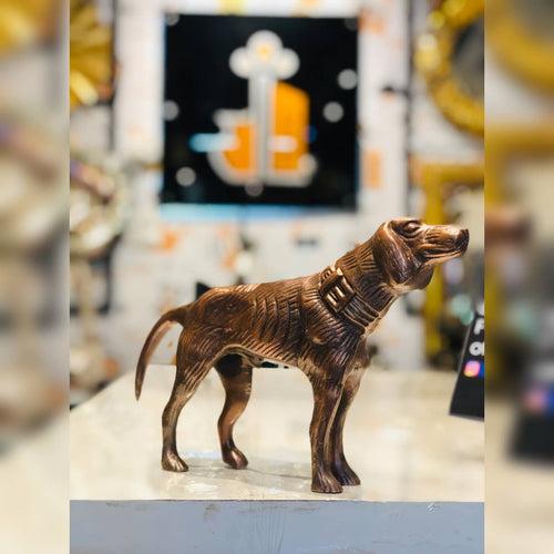 Golden Metal Dog Figure