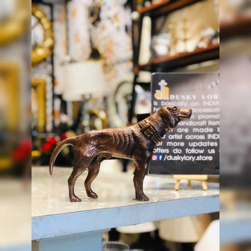 Golden Metal Dog Figure