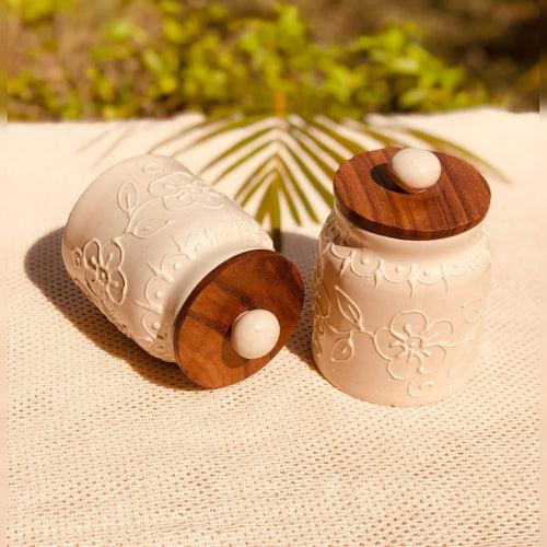 Ceramic Barni Set of 2 | Airtight Jar