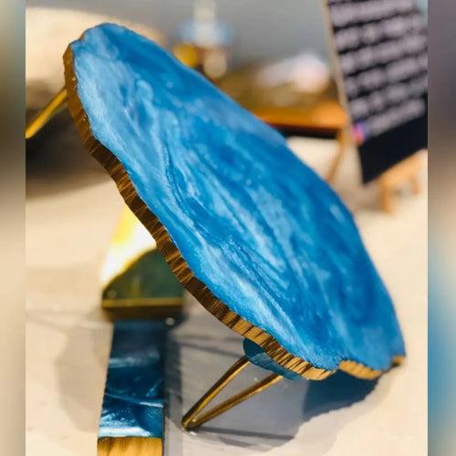 Cake Stand | Resin Cake Stand | Cake Cutting Stand Colour:- Blue, Pink and Grey