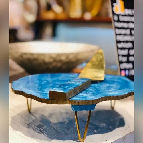 Cake Stand | Resin Cake Stand | Cake Cutting Stand Colour:- Blue, Pink and Grey
