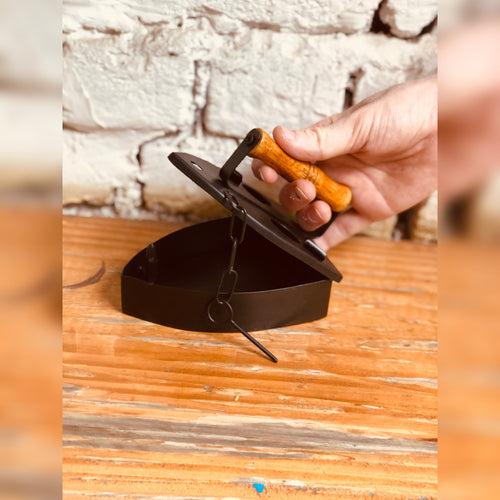 Leather Batua & Iron Ash Tray Combo