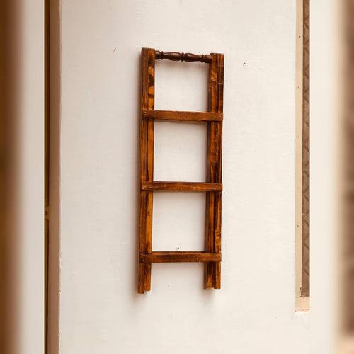Brown wooden Ladder | Decorative ladder shelf | Foldable ladder Shelves | wooden ladder shelf | 3Ft Brown ladder Bookshelf