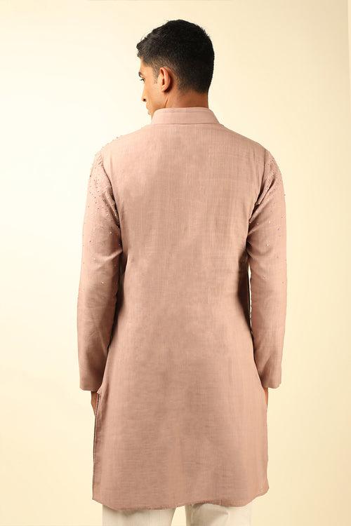 MAUVE KHADI KURTA