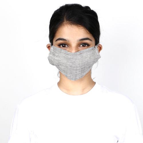 Off white 3 layered 100 % Cotton mask