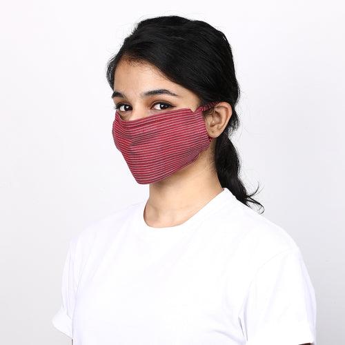 100 % handloom cotton mask - Set of 2 assorted masks